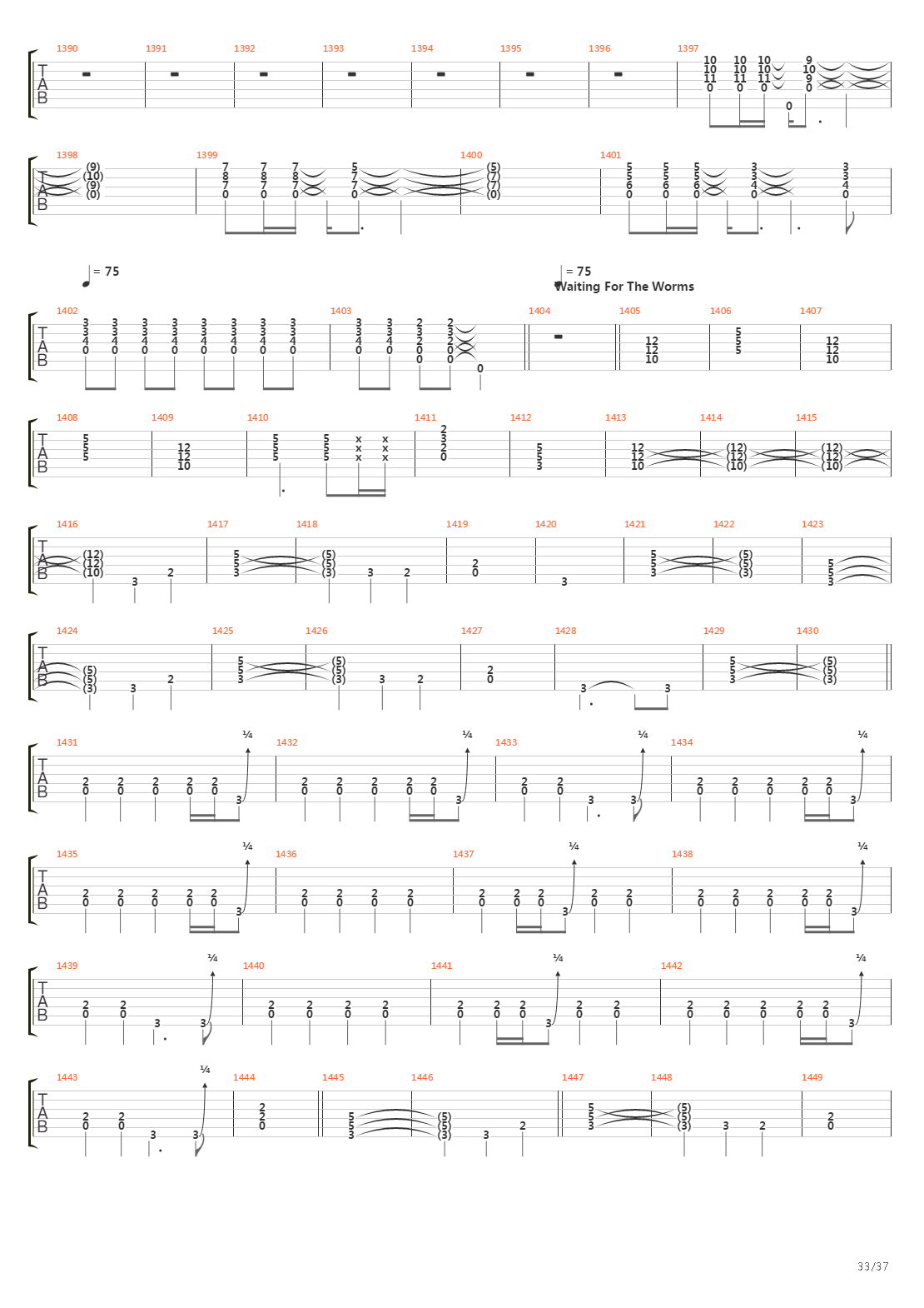 The Wall吉他谱