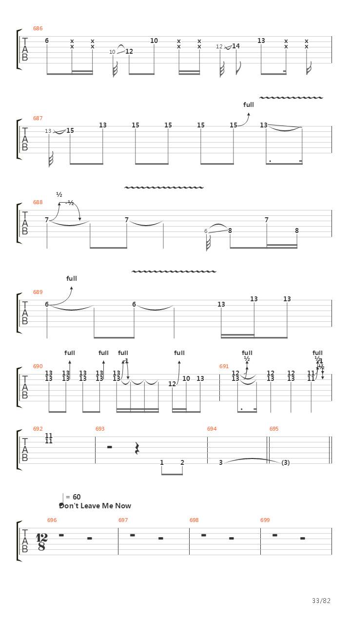 The Wall吉他谱