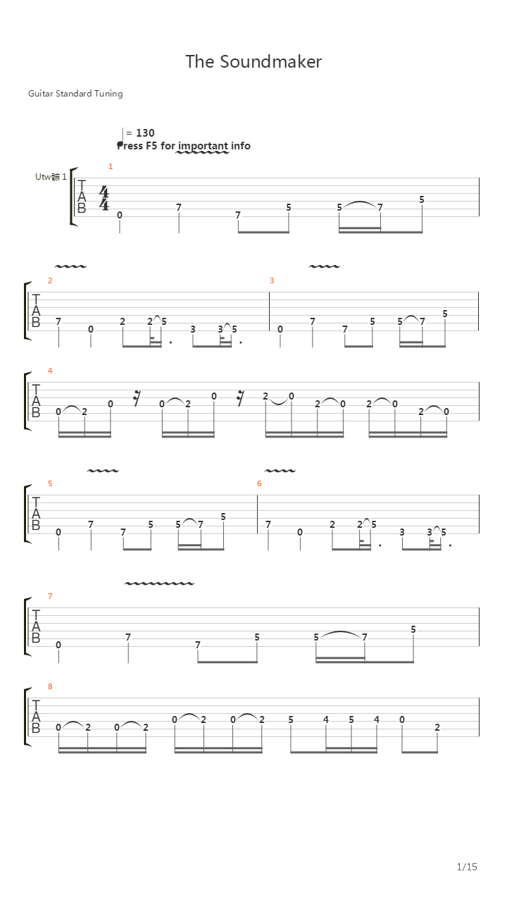 The Soundmaker吉他谱