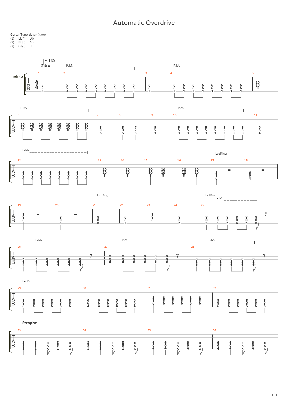 Automatic Overdrive吉他谱