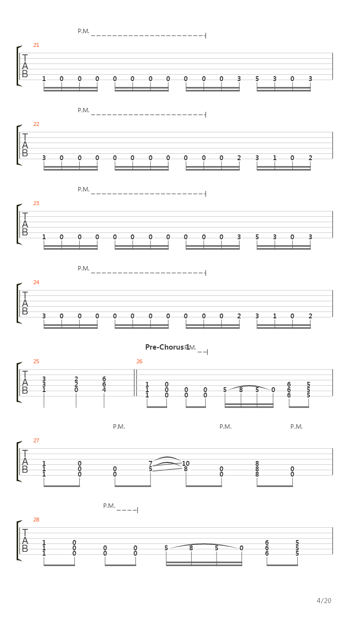 Aov吉他谱