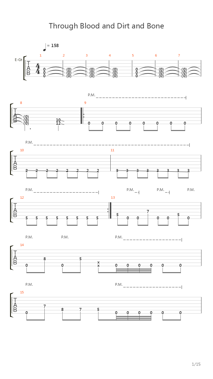 Through Blood And Dirt And Bone吉他谱