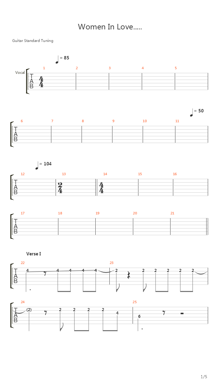 Women In Love吉他谱