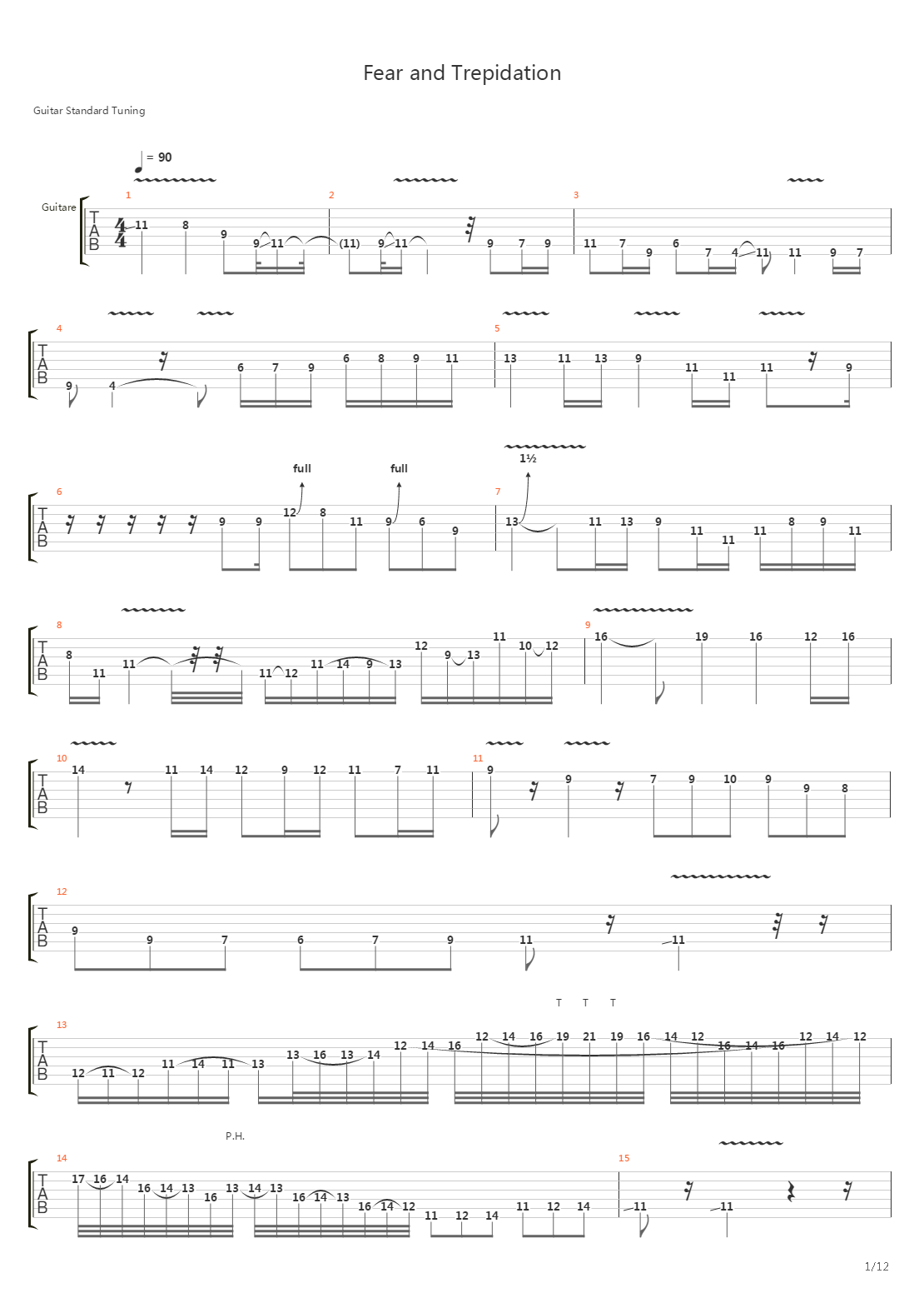 Fear And Trepidation吉他谱