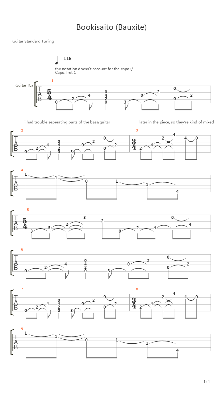 Bauxite吉他谱