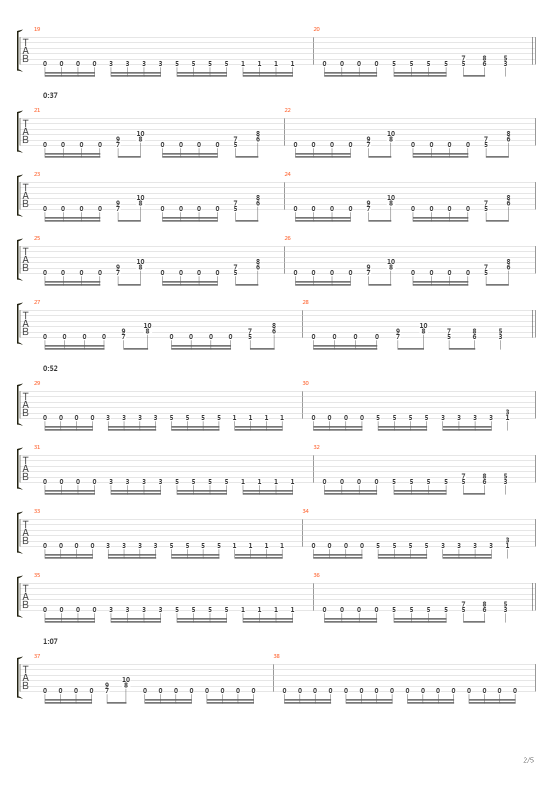 Back Inside吉他谱