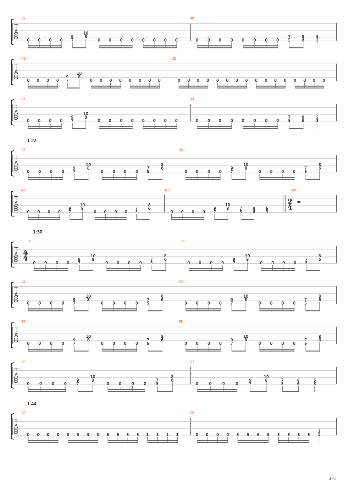 Back Inside吉他谱