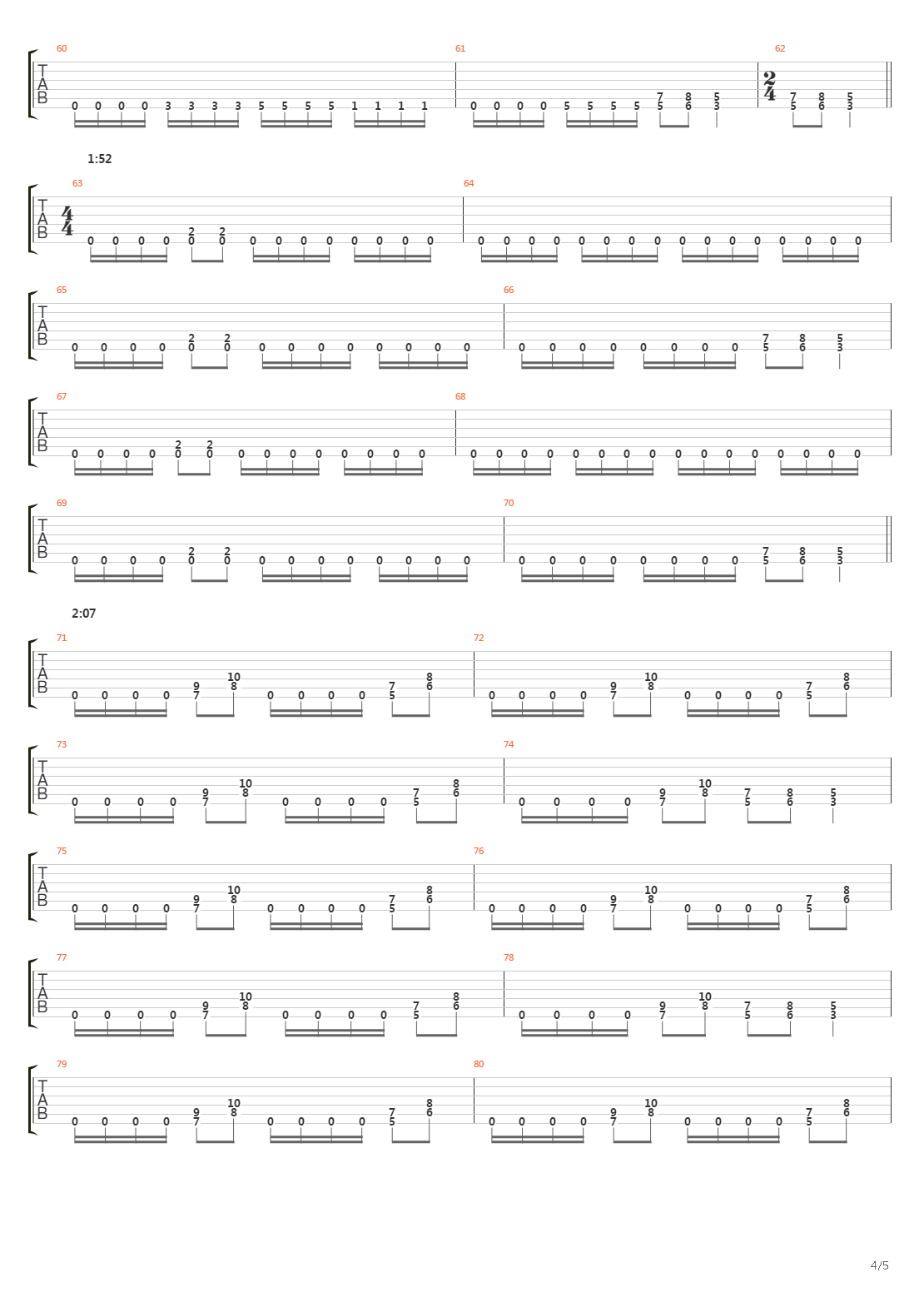 Back Inside吉他谱