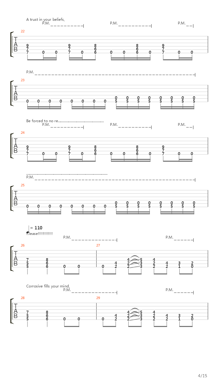 Corrosive吉他谱