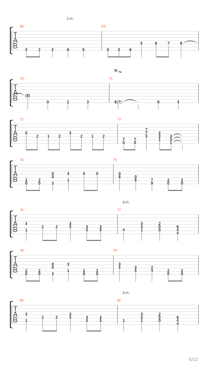 Aevum吉他谱