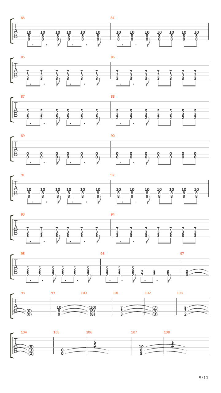 Second And Sebring吉他谱