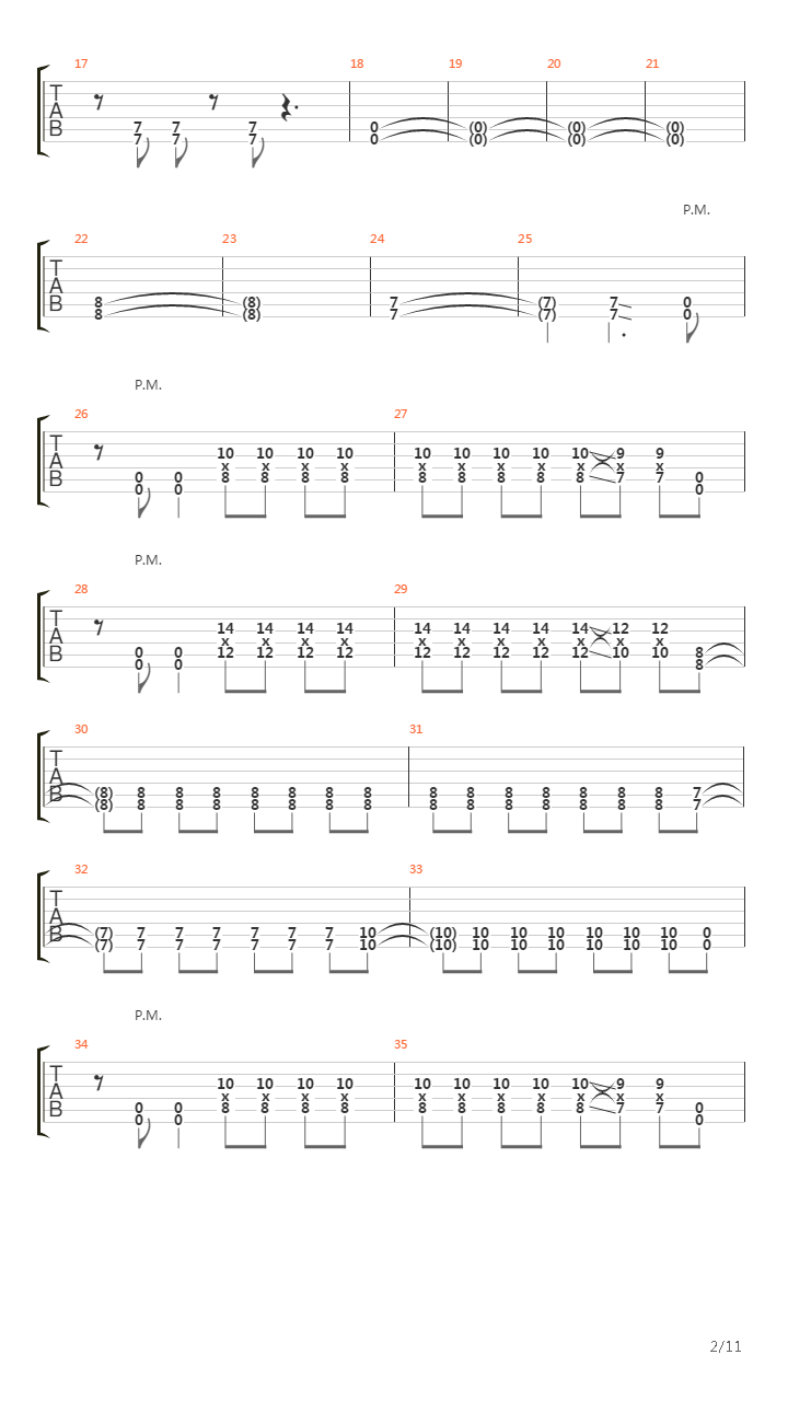 Second And Sebring吉他谱