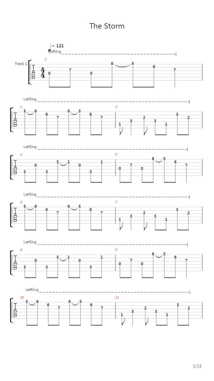 The Storm吉他谱