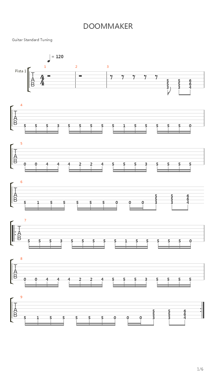 Doommaker吉他谱