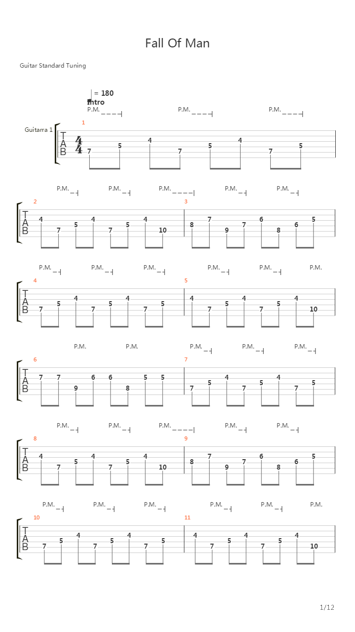 Fall Of Man吉他谱