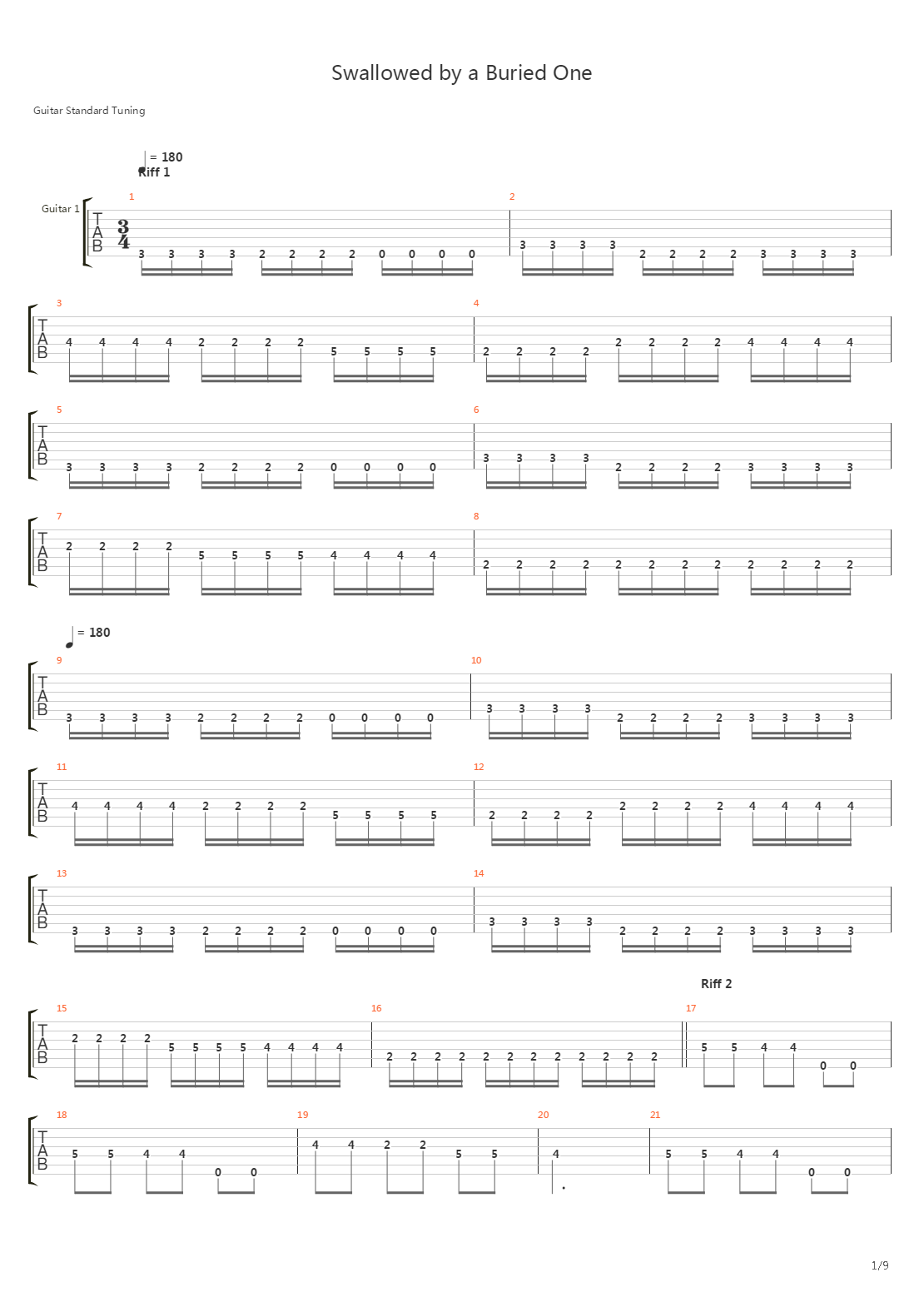 Swallowed By A Buried One吉他谱