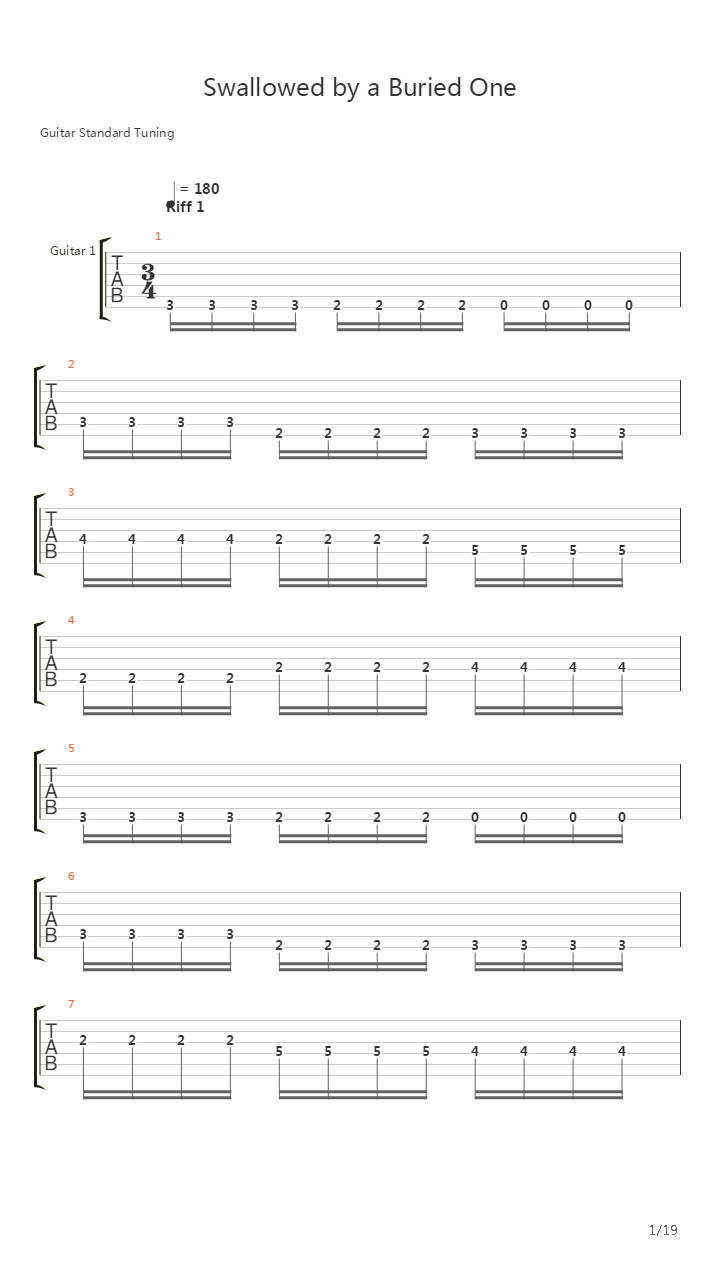 Swallowed By A Buried One吉他谱