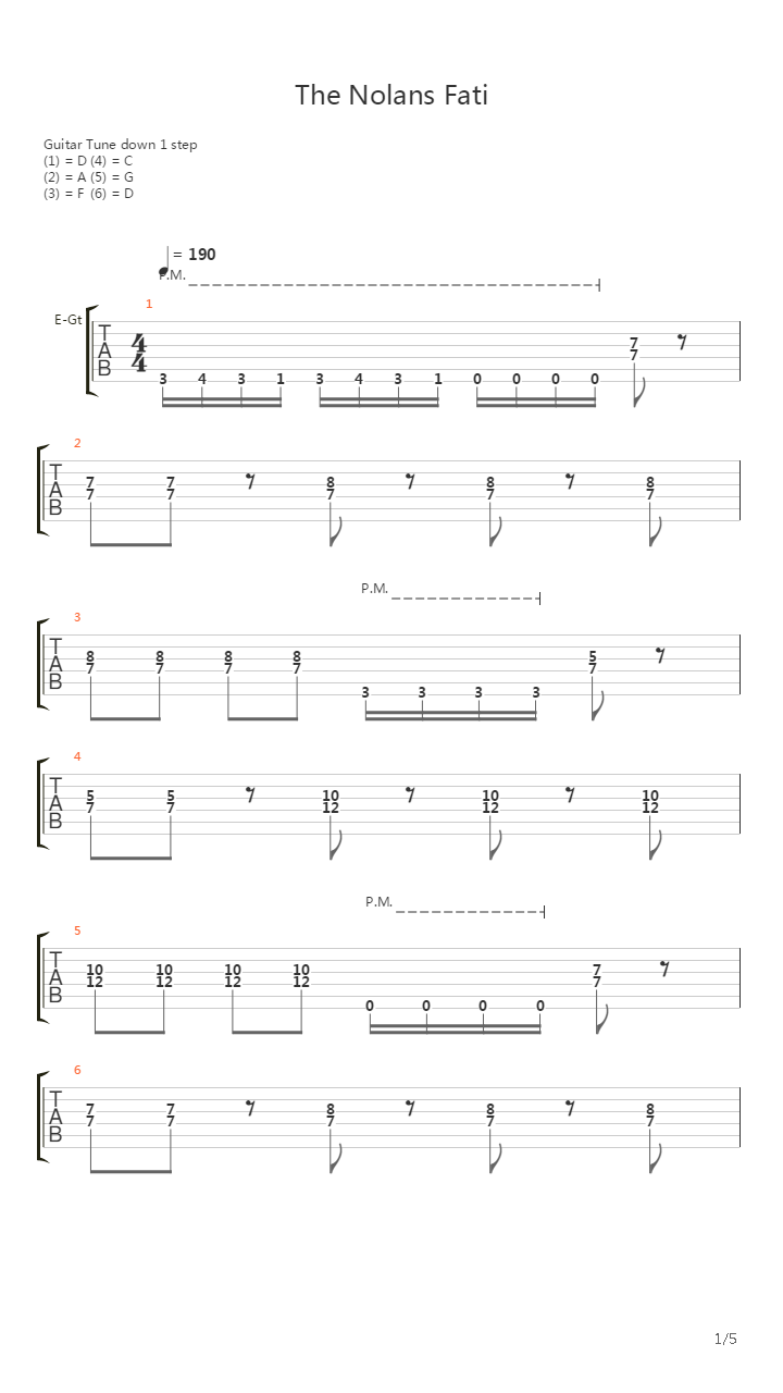 The Nolans Fati吉他谱