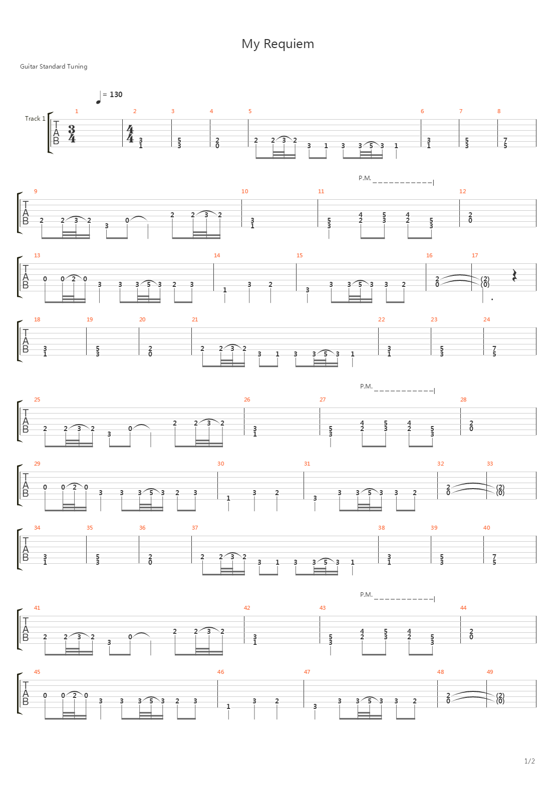 My Requiem吉他谱
