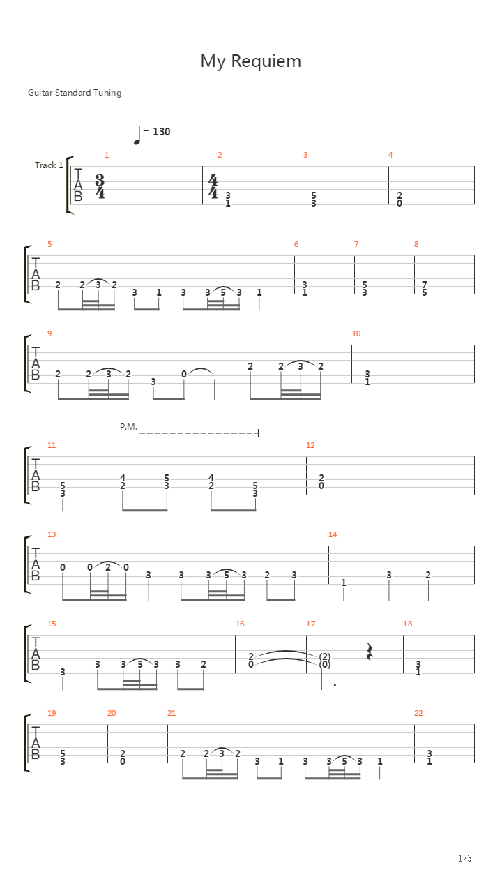 My Requiem吉他谱