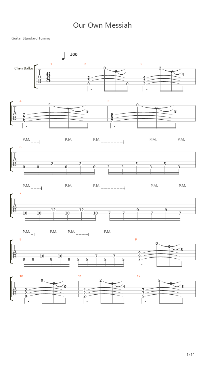 Our Own Messiah吉他谱