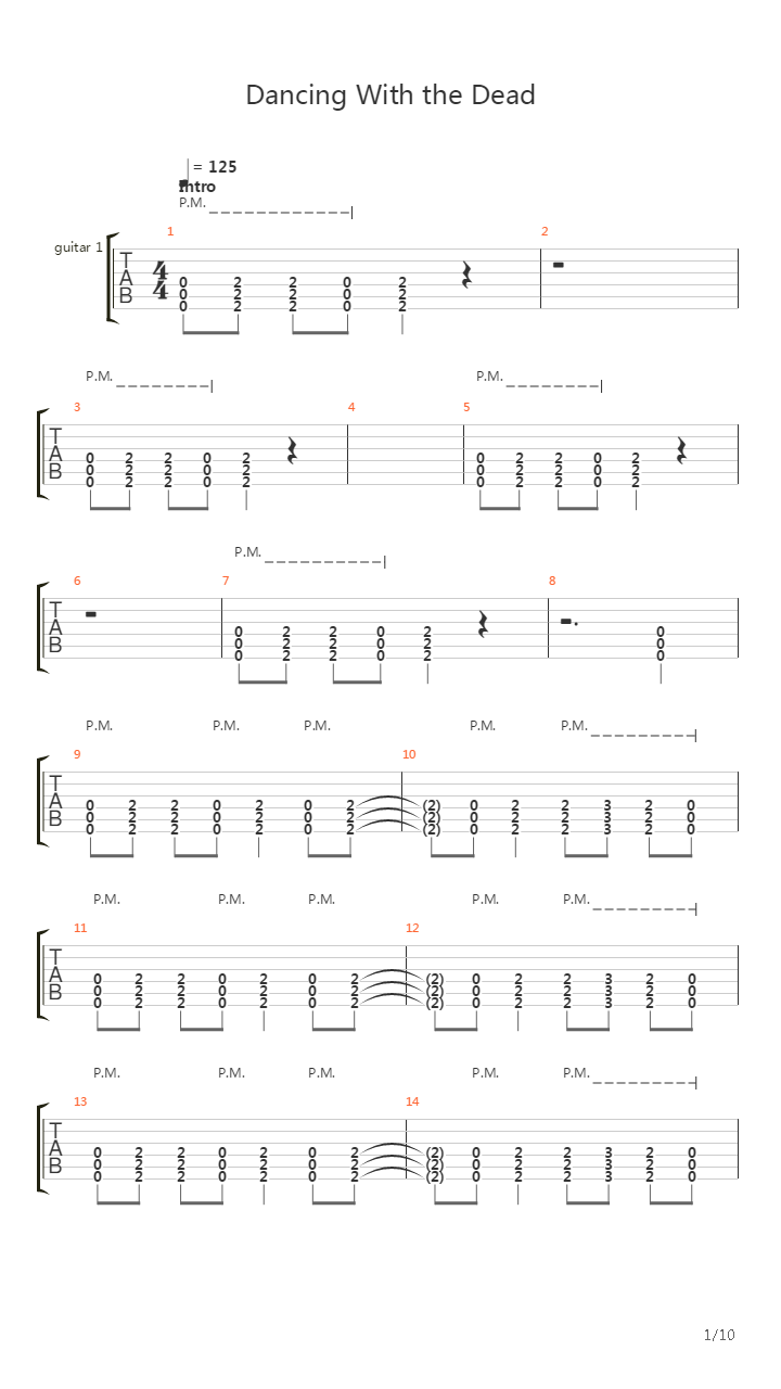 Dancing With The Dead吉他谱