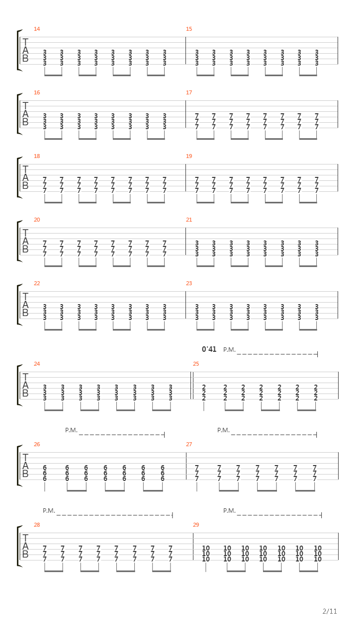 On And On吉他谱