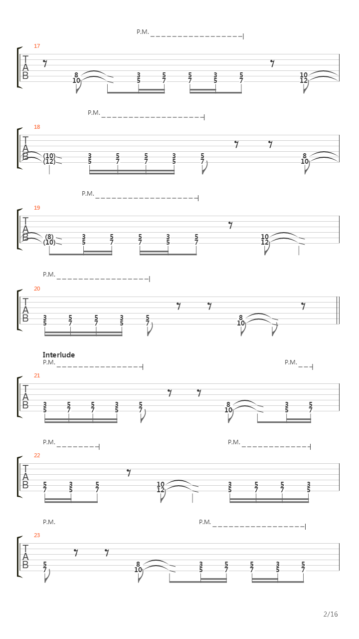 Beyond The Pale吉他谱