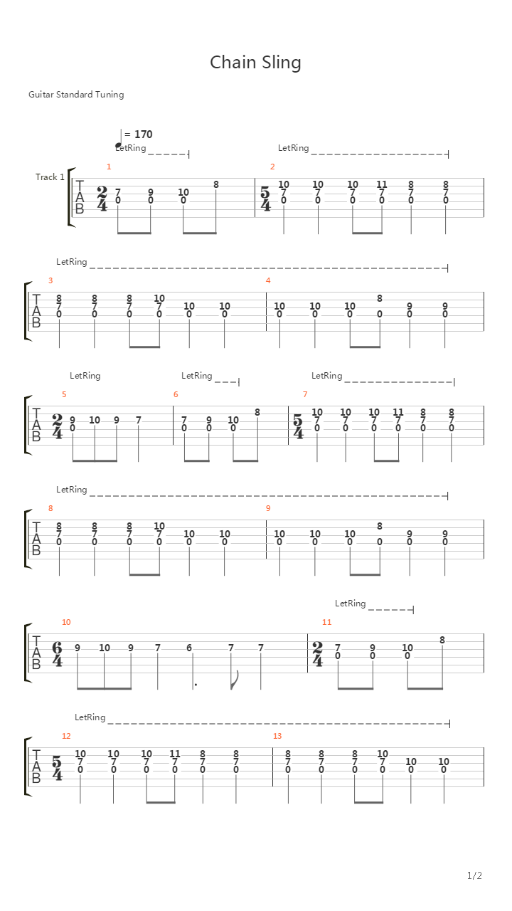 Chain Sling吉他谱