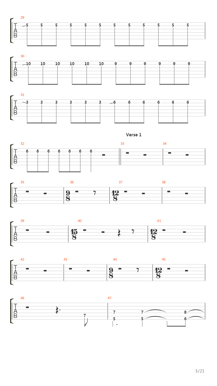 People Passing By吉他谱