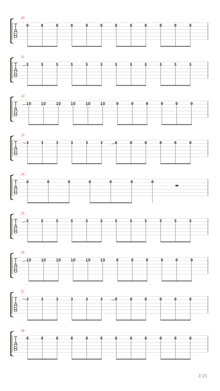 People Passing By吉他谱