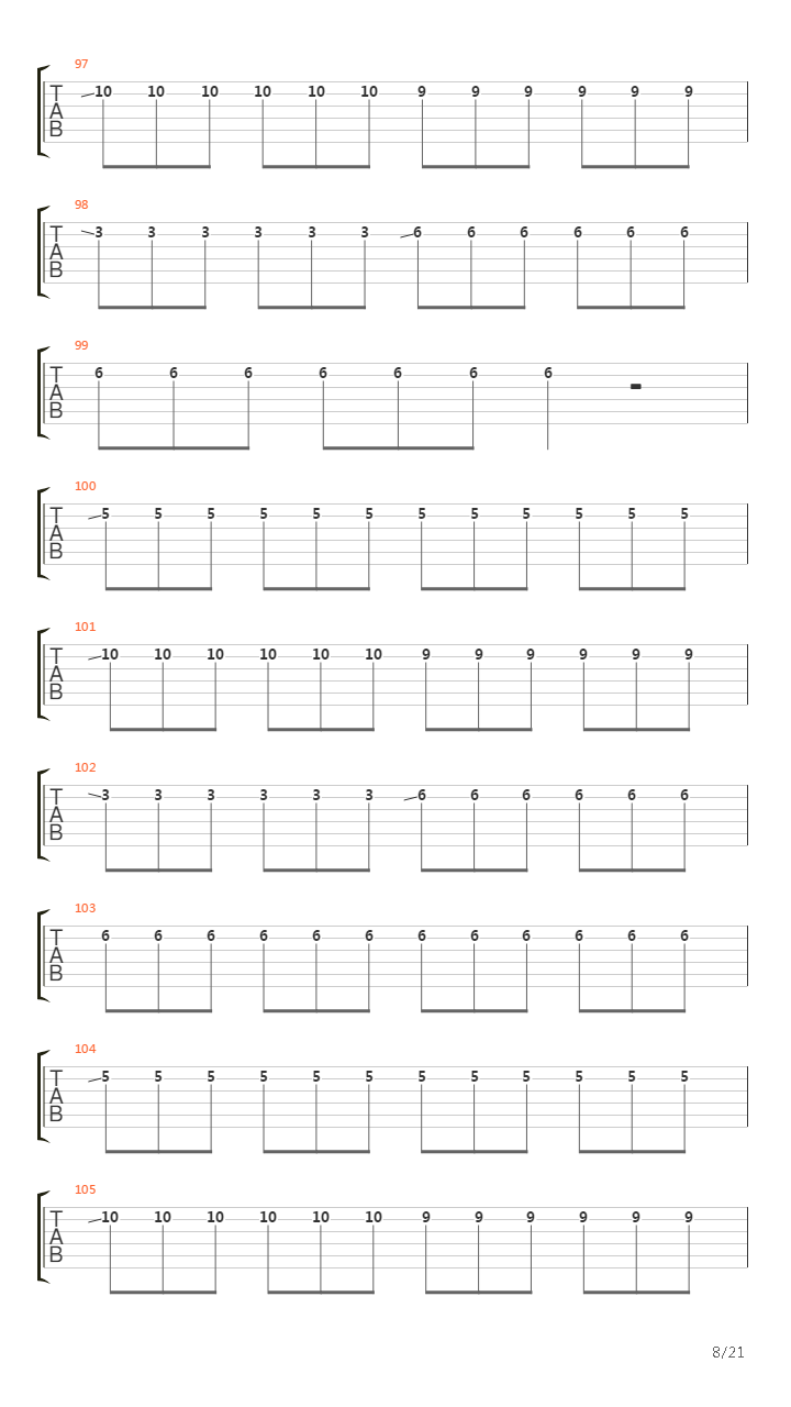 People Passing By吉他谱