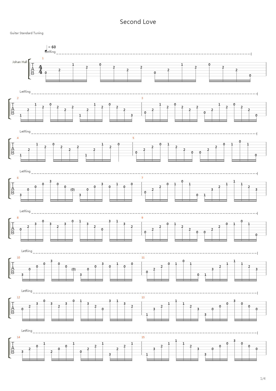 Second Love吉他谱