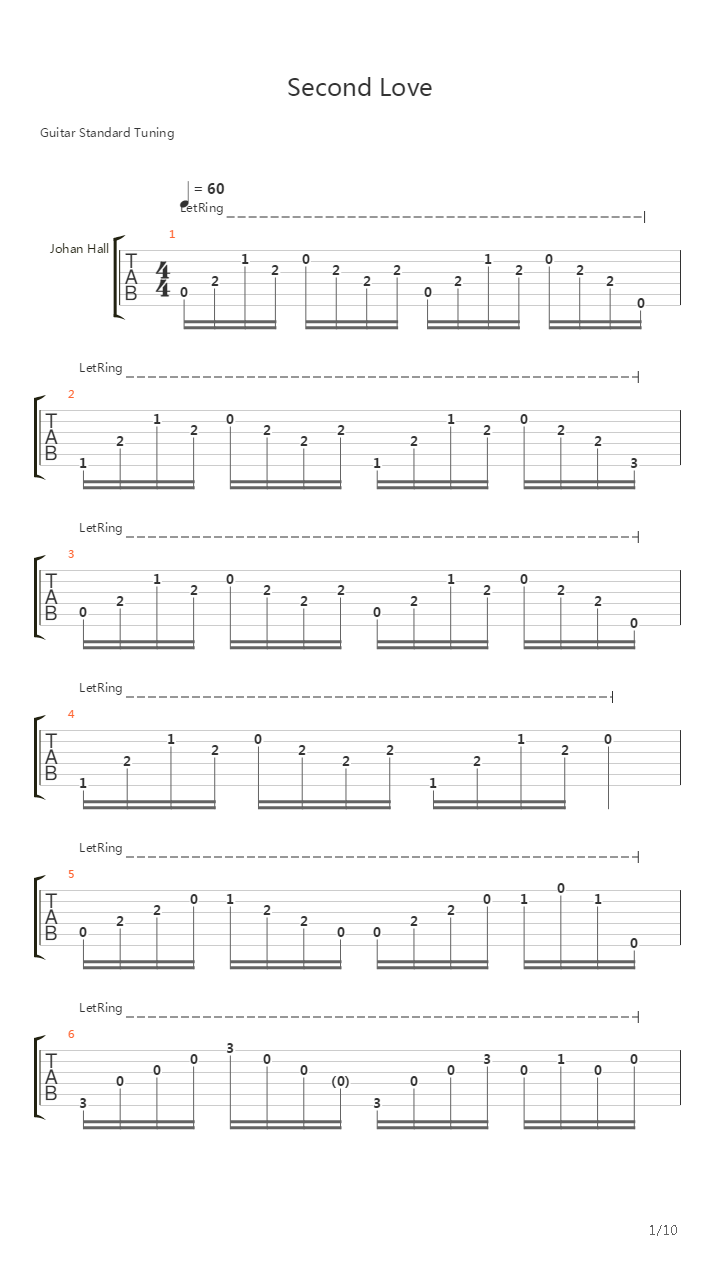 Second Love吉他谱