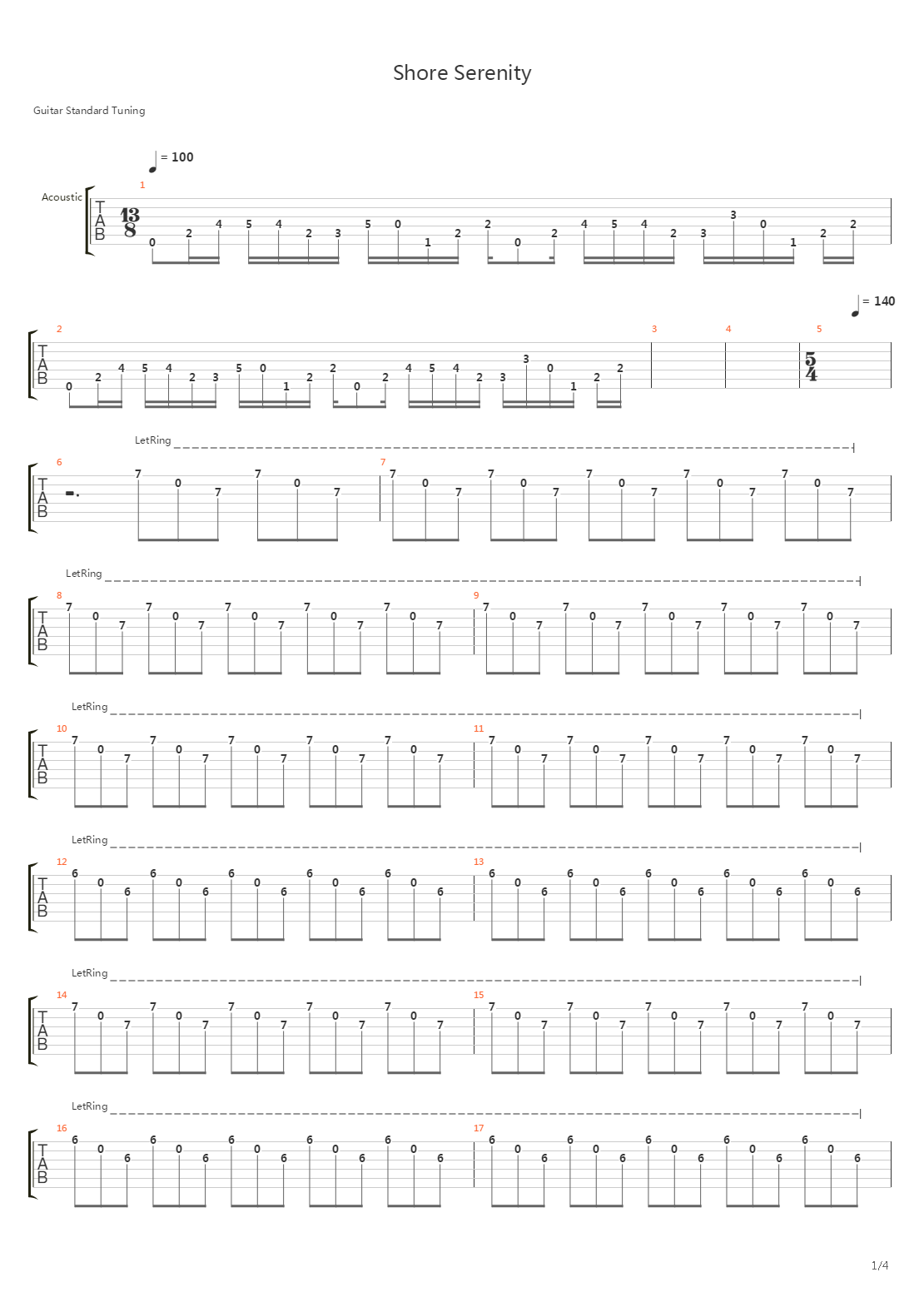 Shore Serenity吉他谱