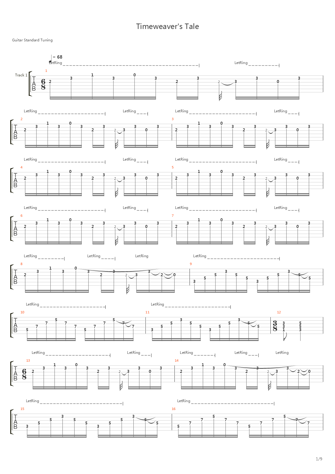 Timeweavers Tale吉他谱