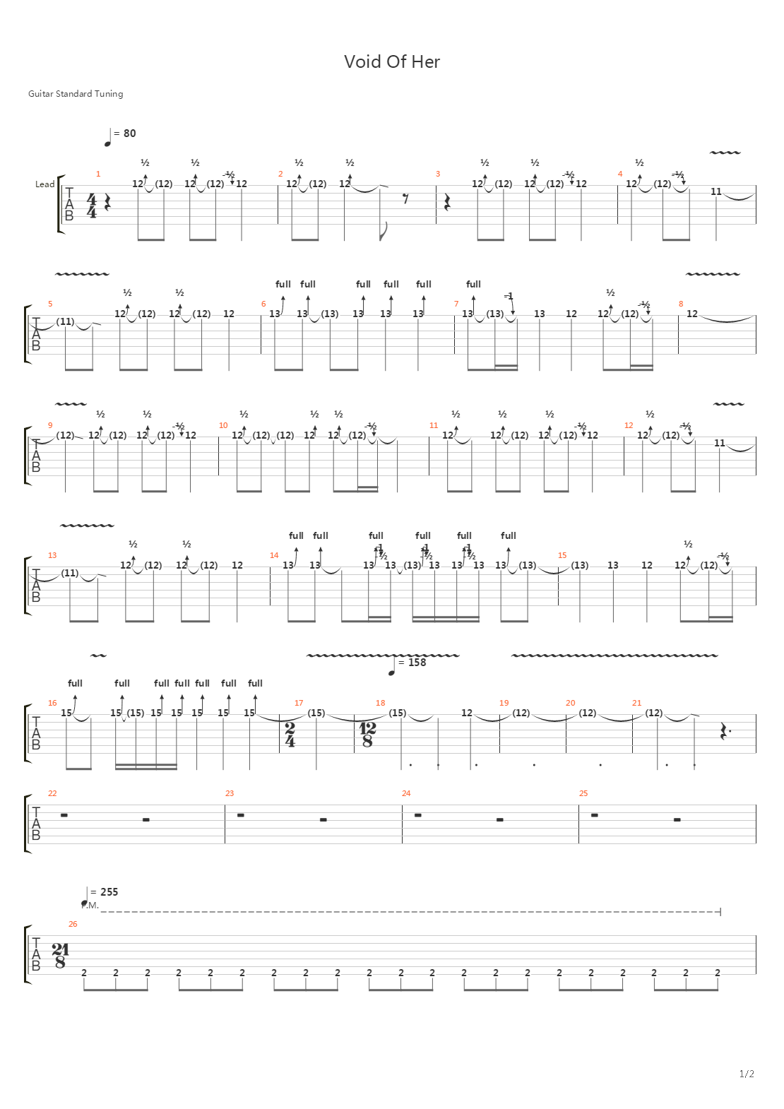 Void Of Her吉他谱