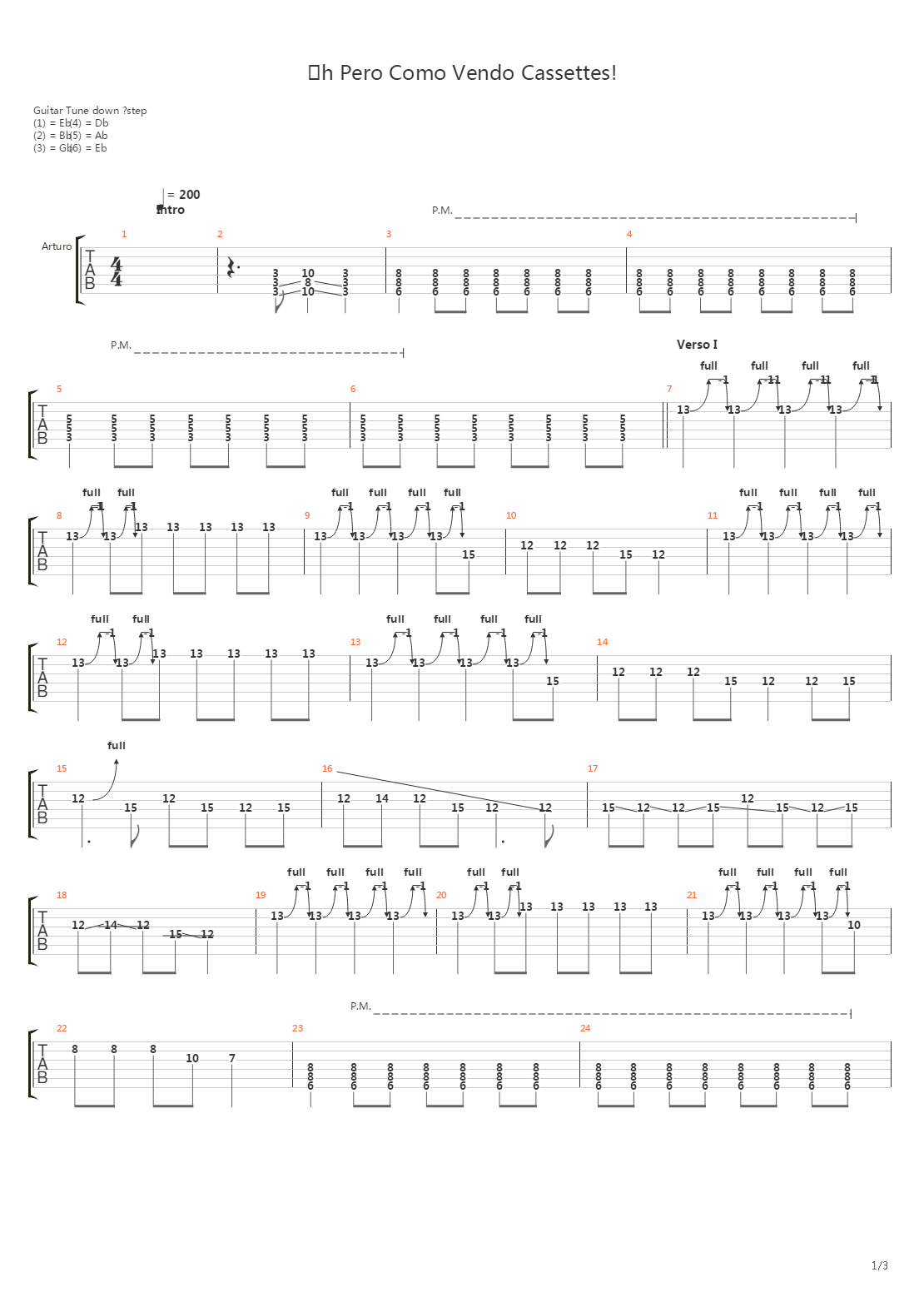 Ah Pero Como Vendo Cassettes吉他谱