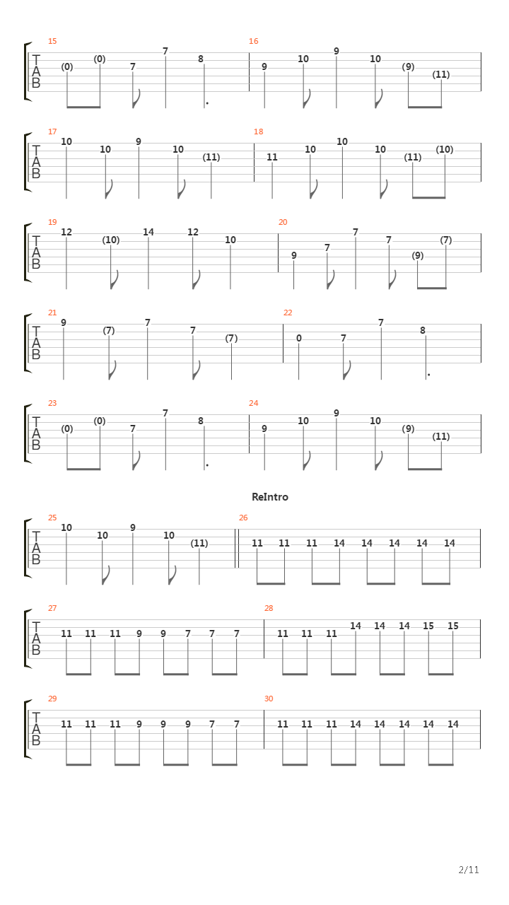 Casi Nula Autoestima吉他谱