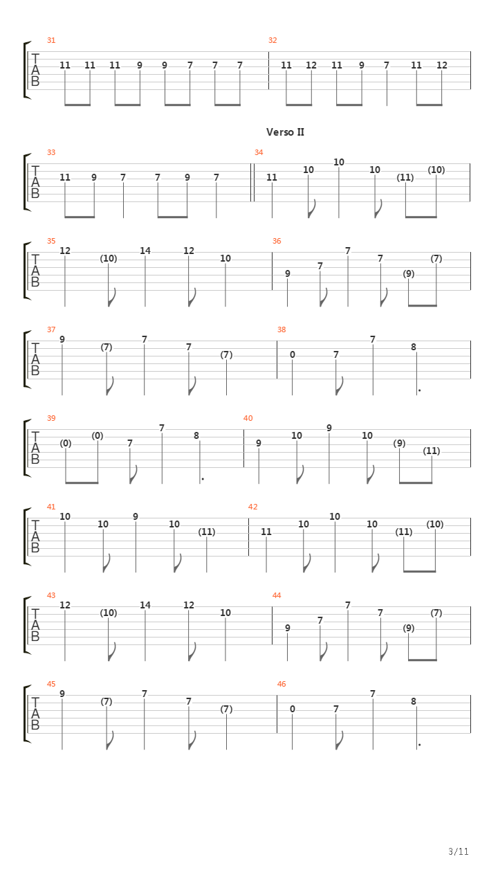 Casi Nula Autoestima吉他谱