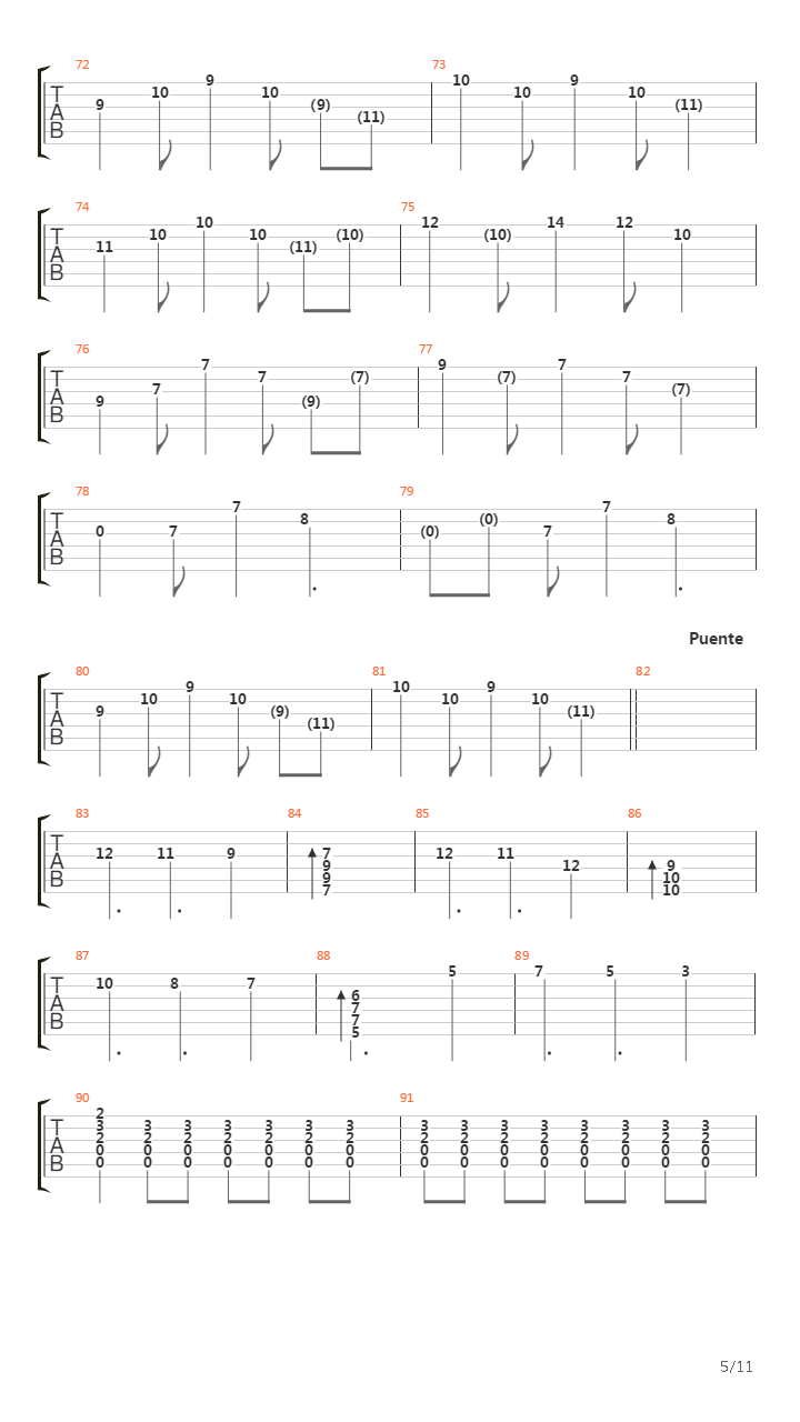 Casi Nula Autoestima吉他谱