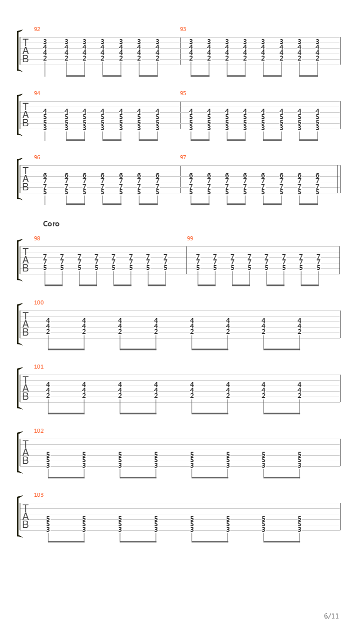 Casi Nula Autoestima吉他谱