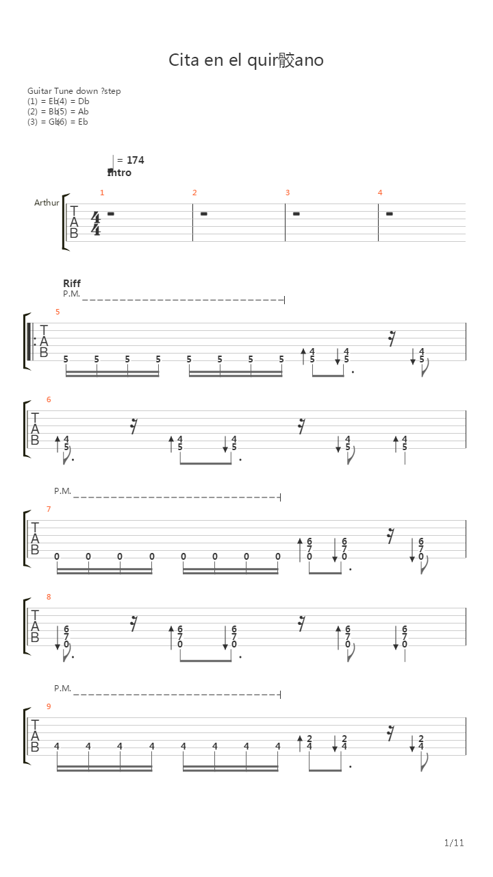Cita En El Quirfano吉他谱