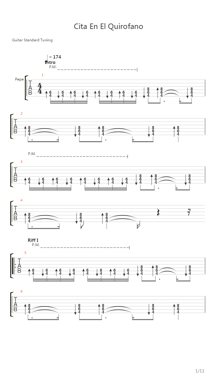 Cita En El Quirfano吉他谱