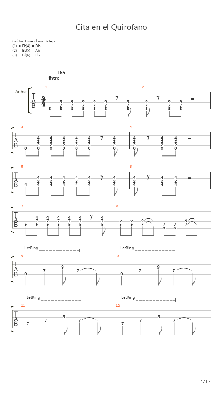 Cita En El Quirofano吉他谱