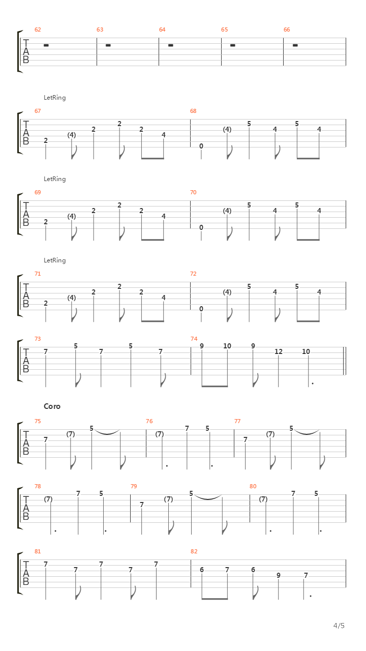 Espiritu Pionero吉他谱