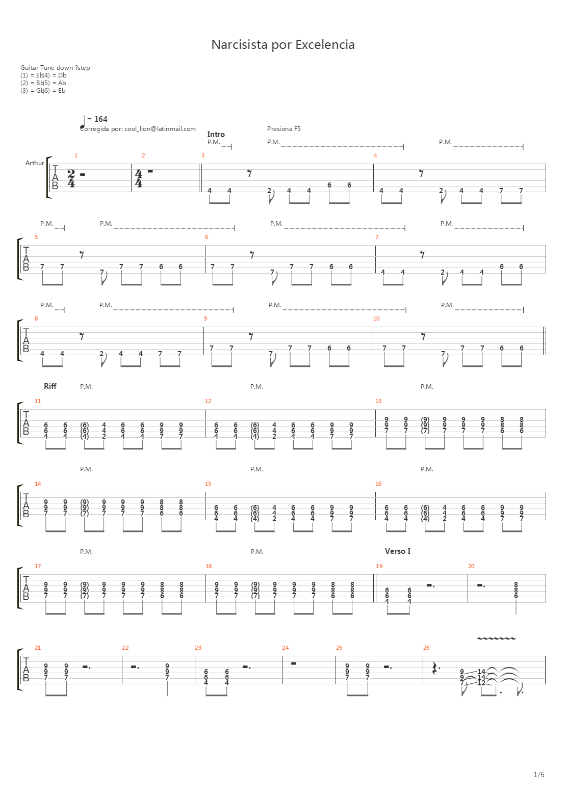 Narcisista Por Exelencia吉他谱