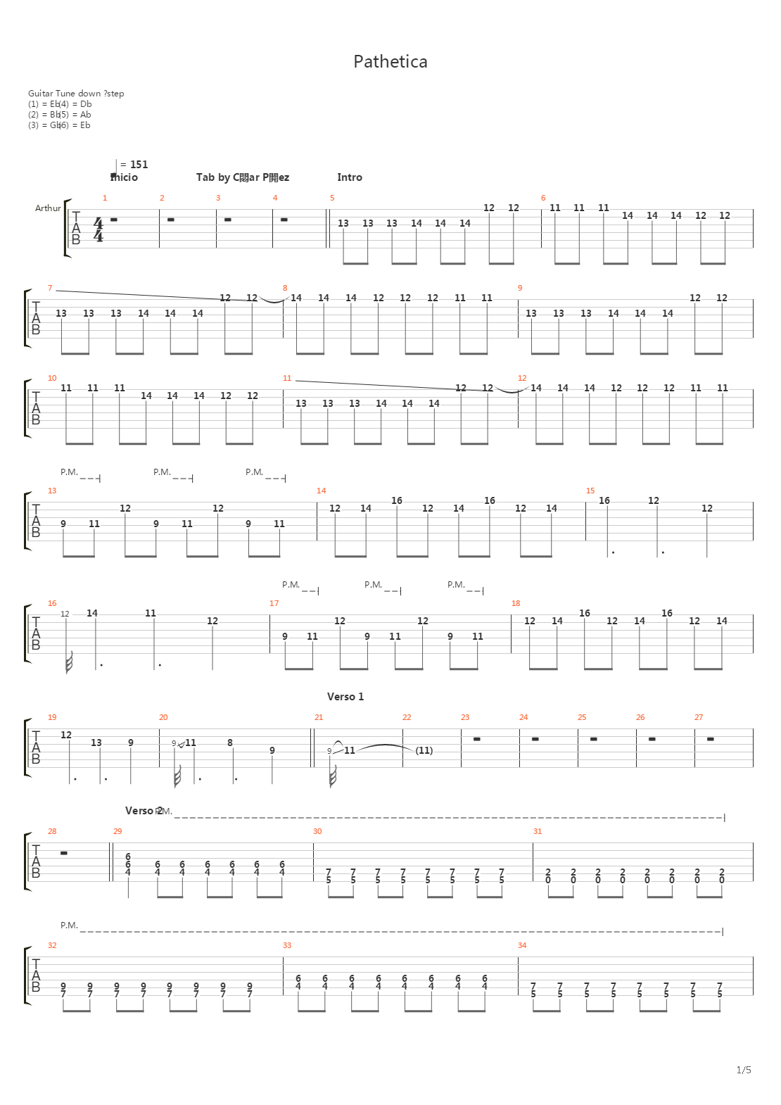 Pathetica吉他谱