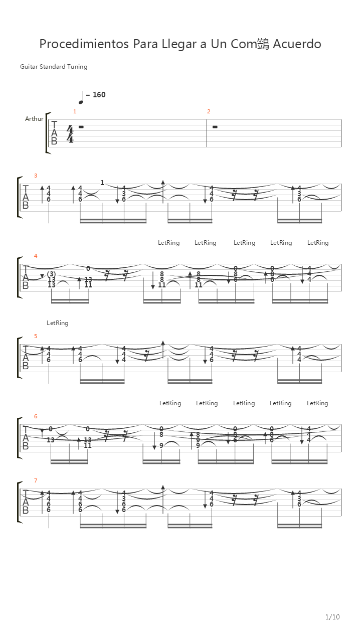 Procedimientos Para Llegar A Un Comun Acuerdo吉他谱