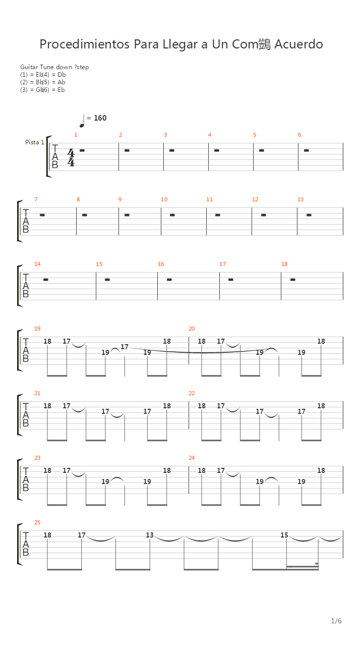 Procedimientos Para Llegar A Un Comun Acuerdo吉他谱